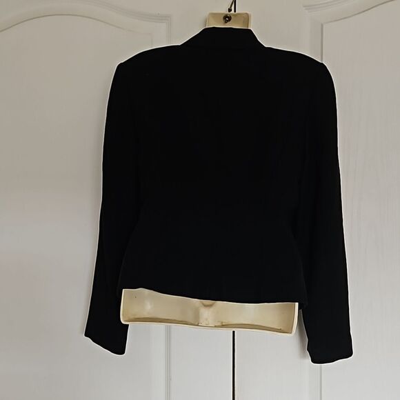 Thomo Women's Double-Breasted Cropped Blazer Small Black - Picture 5 of 16